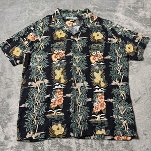 Vintage Pineapple Connection By HeyMan‎ Men's 100% Rayon Hawaiian Shirt Size M